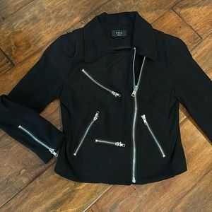 Vici Black Faux Suede Olivaceous Moto Jacket Size Small